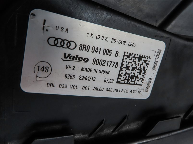 Thumbnail 9: 2013-2017 AUDI Q5 SQ5 (B8 8R) LEFT DRIVER XENON HID HEADLIGHT LAMP (NON AFS)