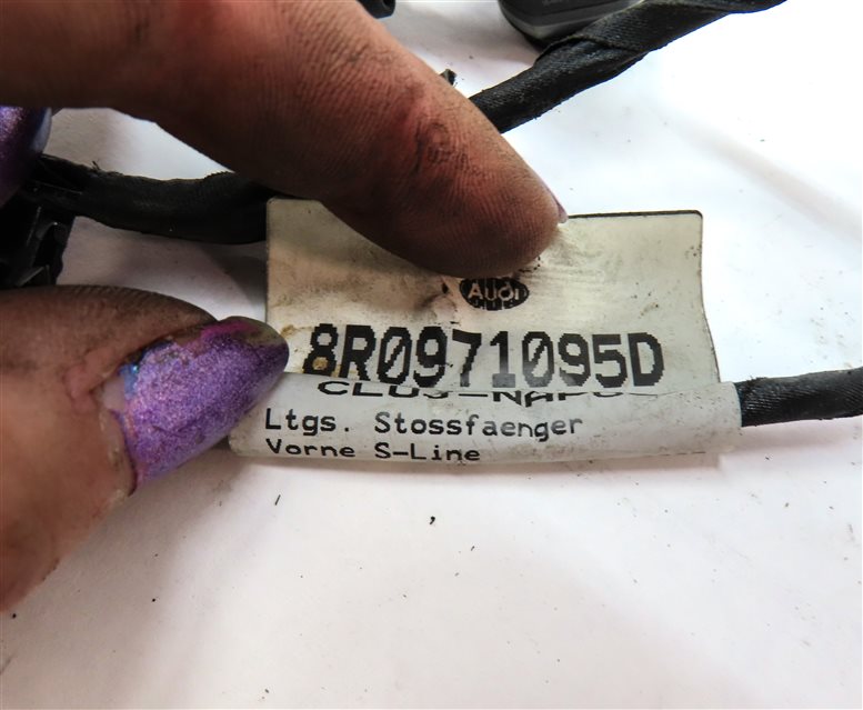 Thumbnail 5: 13 AUDI Q5 B8 8R FRONT PARK ASSIST PDC DISTANCE CONTROL SENSOR WIRE SET (White)