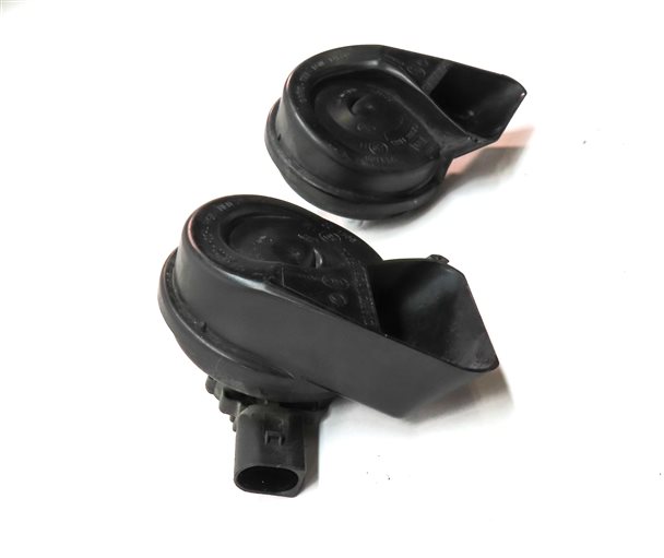 Thumbnail 3: 2007-2015 AUDI Q7 R8 (4L 4S) HIGH & LOW TONE NOTE SIGNAL SAFETY HORN SET-2