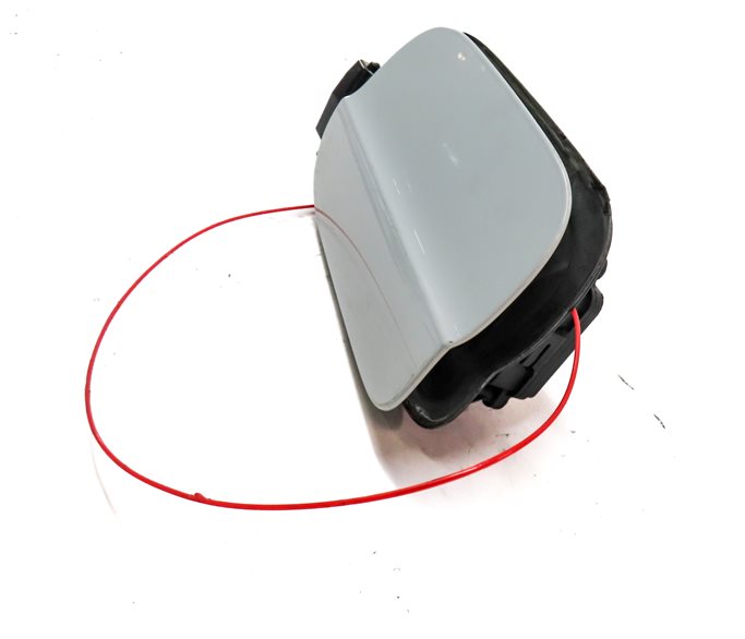 Thumbnail 4: 2010-2015 AUDI Q7 (4L) FUEL TANK DOOR LID COVER TRIM w/ HOUSING (White)
