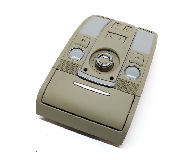 2014 AUDI Q7 (4L) FRONT INTERIOR OVERHEAD DOMELIGHT LAMP w/ SWITCHES (Beige)