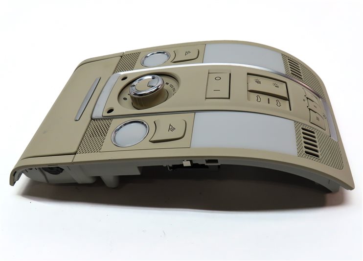 Thumbnail 5: 2014 AUDI Q7 (4L) FRONT INTERIOR OVERHEAD DOMELIGHT LAMP w/ SWITCHES (Beige)