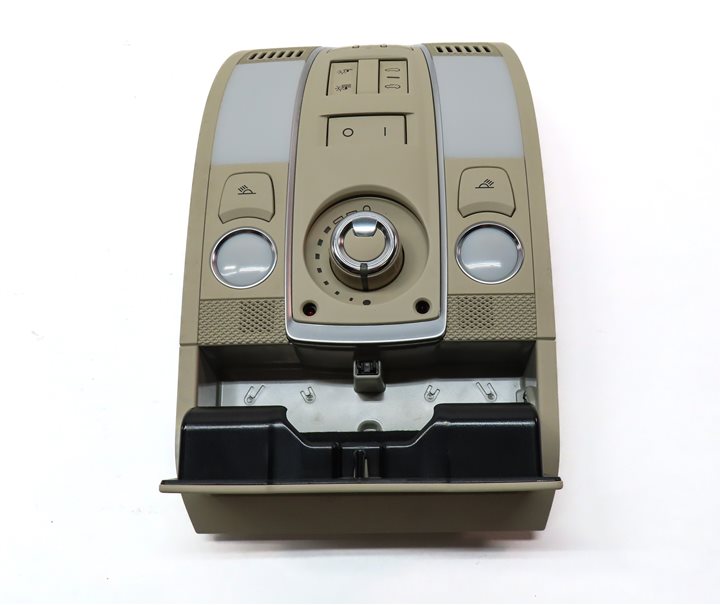 Thumbnail 6: 2014 AUDI Q7 (4L) FRONT INTERIOR OVERHEAD DOMELIGHT LAMP w/ SWITCHES (Beige)