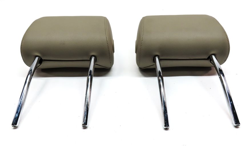 Thumbnail 8: 2008-2015 AUDI A6 S6 Q7 (C6 4L) FRONT LEFT & RIGHT SEAT HEADREST SET (Beige)