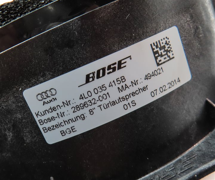 Thumbnail 15: 2014 AUDI Q7 (4L) RADIO STEREO BOSE AUDIO SOUND SYSTEM SPEAKER SET/13