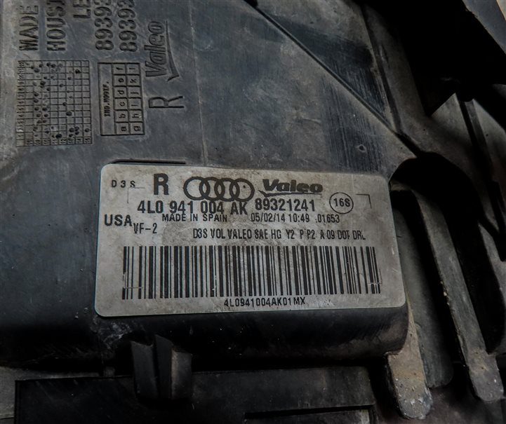Thumbnail 9: 2010-2015 AUDI Q7 (4L) RIGHT PASSENGER XENON HID HEADLIGHT LIGHT LAMP (NON AFS)