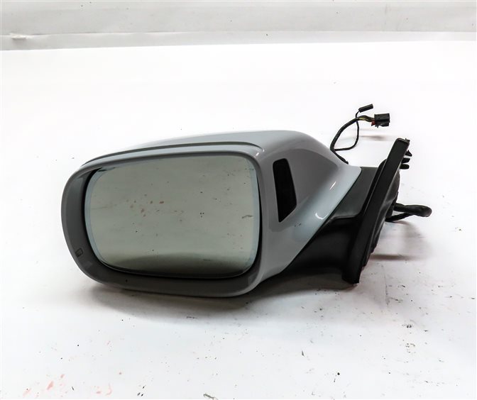 Thumbnail 3: 2013-2015 AUDI Q7 (4L) LEFT DRIVER P-FOLD BLIND SPOT DOOR MIRROR (White)