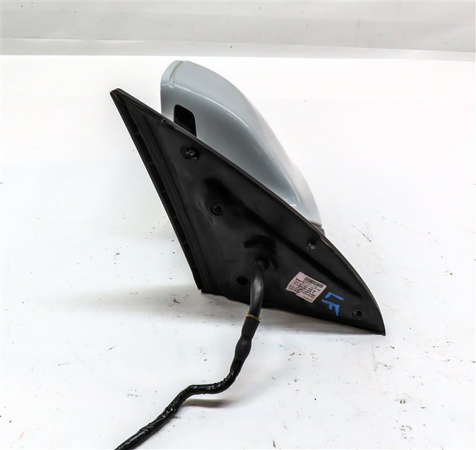 Thumbnail 9: 2013-2015 AUDI Q7 (4L) LEFT DRIVER P-FOLD BLIND SPOT DOOR MIRROR (White)