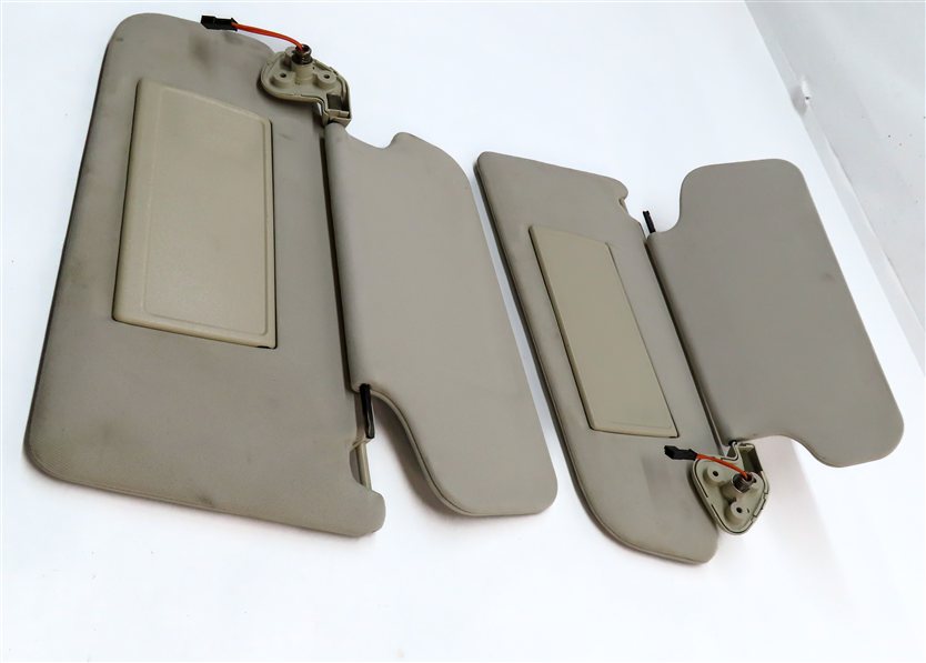 Thumbnail 3: 10-12 RANGE ROVER (L322) LEFT & RIGHT SUN VISOR SHADE SET 2 (Beige) (Cloth)