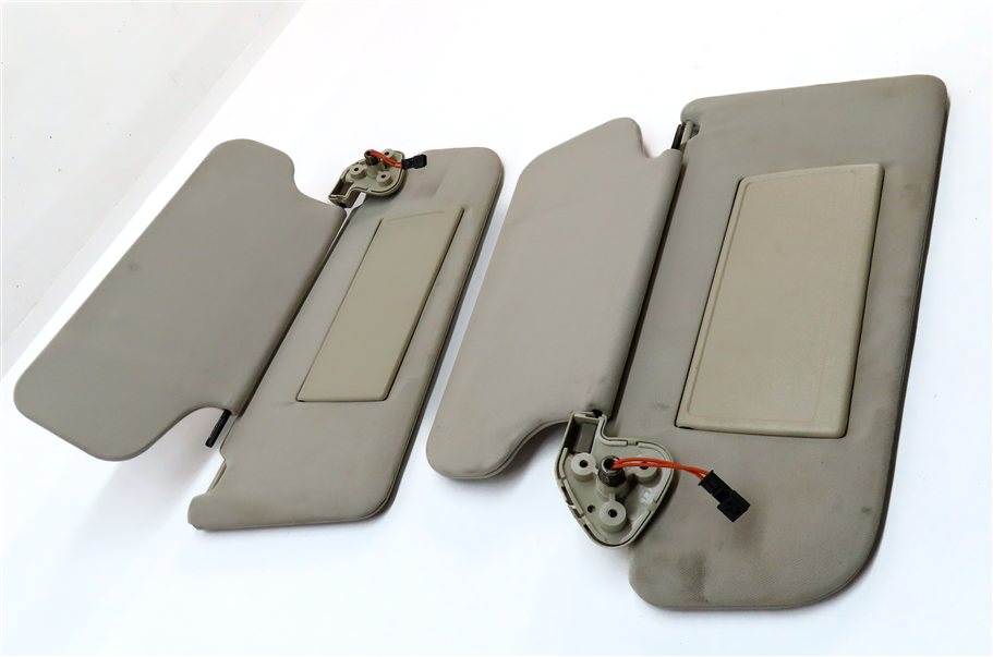 Thumbnail 4: 10-12 RANGE ROVER (L322) LEFT & RIGHT SUN VISOR SHADE SET 2 (Beige) (Cloth)