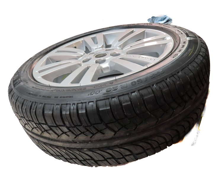 Thumbnail 3: 10-12 RANGE ROVER (L322) 20x8.5  7 TWIN 14-SPOKE WHEEL RIM w/ MICHELIN TIRE