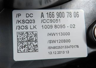 Thumbnail 7: 13-19 MERCEDES GL ML CLASS (W166 X166) BLINKER WIPER CRUISE COMBINATION SWITCH
