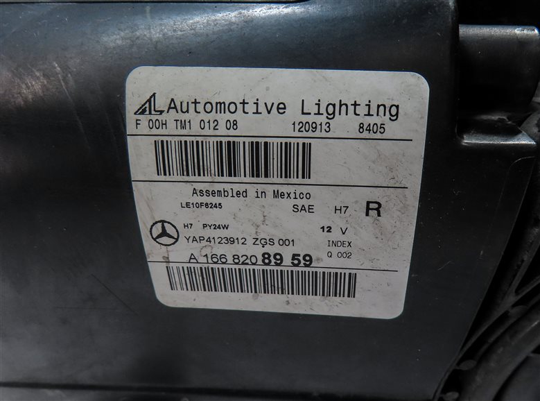 Thumbnail 7: 2013-2016 MERCEDES GL CLASS (X166) RIGHT PASSENGER HALOGEN HEADLIGHT LIGHT LAMP