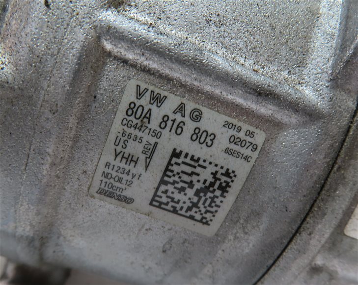 Thumbnail 6: 2018-2020 AUDI Q5 (FY 80A) HVAC A/C COMPRESSOR (w/o HYBRID)