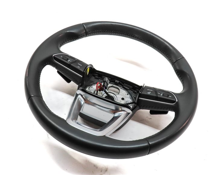 Thumbnail 1: 18-20 AUDI Q5 SQ5 FY 80A DRIVER 3-SPOKE HEATED STEERING WHEEL w/PADDLES(Black)