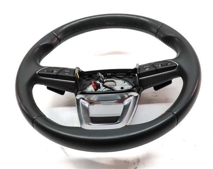 Thumbnail 2: 18-20 AUDI Q5 SQ5 FY 80A DRIVER 3-SPOKE HEATED STEERING WHEEL w/PADDLES(Black)