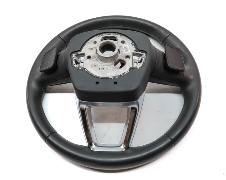 Thumbnail 4: 18-20 AUDI Q5 SQ5 FY 80A DRIVER 3-SPOKE HEATED STEERING WHEEL w/PADDLES(Black)