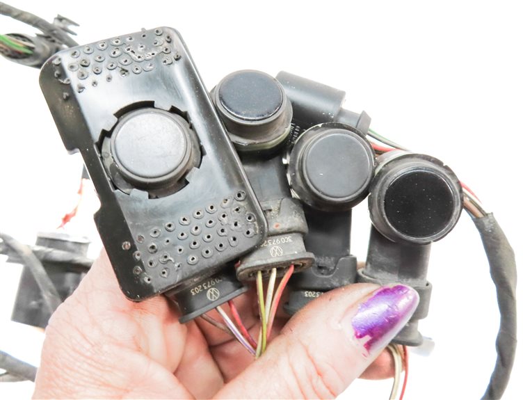 Thumbnail 4: 11 AUDI Q7 (4L) REAR PARK ASSIST PDC DISTANCE CONTROL WIRE SENSOR SET/4 (Black)