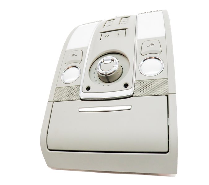 Thumbnail 2: 2011 AUDI Q7 (4L) FRONT INTERIOR DOME LIGHT LAMP w/ SUNROOF SWITCHES (Gray)
