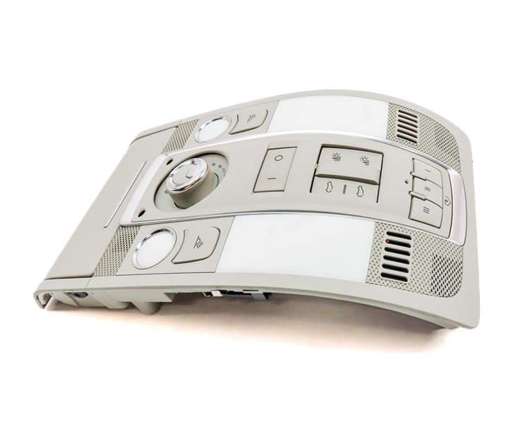 Thumbnail 5: 2011 AUDI Q7 (4L) FRONT INTERIOR DOME LIGHT LAMP w/ SUNROOF SWITCHES (Gray)