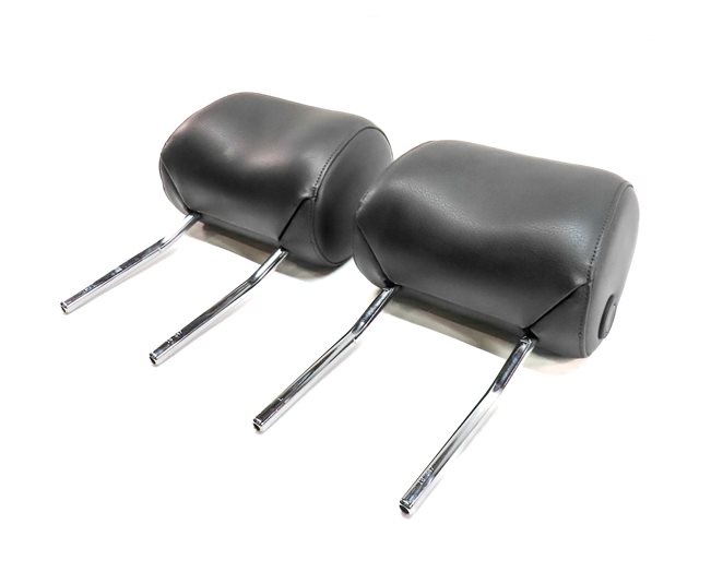 08-15 AUDI A3 A6 Q7 S6 (8P C6 4L) FRONT LEFT & RIGHT HEAD REST SET/2 (Black)