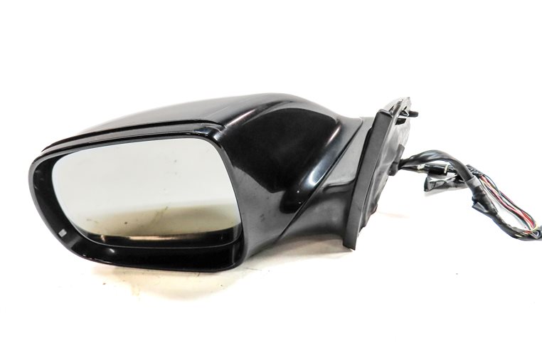 Thumbnail 3: 10-12 AUDI Q7 (4L) LEFT DRIVER P-FOLD AUTODIM MEMORY DOOR MIRROR (Black)