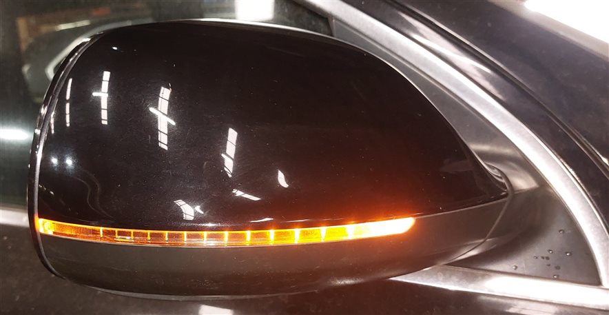 Thumbnail 2: 10-12 AUDI Q7 (4L) RIGHT PASSENGER P-FOLD AUTODIM MEMORY DOOR MIRROR (Black)
