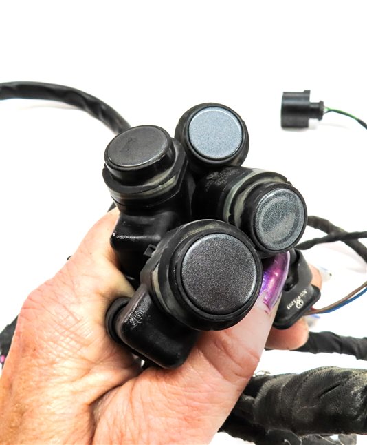 Thumbnail 4: 15 AUDI Q5 B8 8R REAR PARK ASSIST PDC DISTANCE CONTROL WIRE SENSOR SET/4 (Gray)