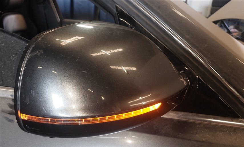 Thumbnail 2: 15-17 AUDI Q5 SQ5 (B8 8R) RIGHT PFOLD AUTODIM BLIND SPOT DOOR MIRROR (Gray)