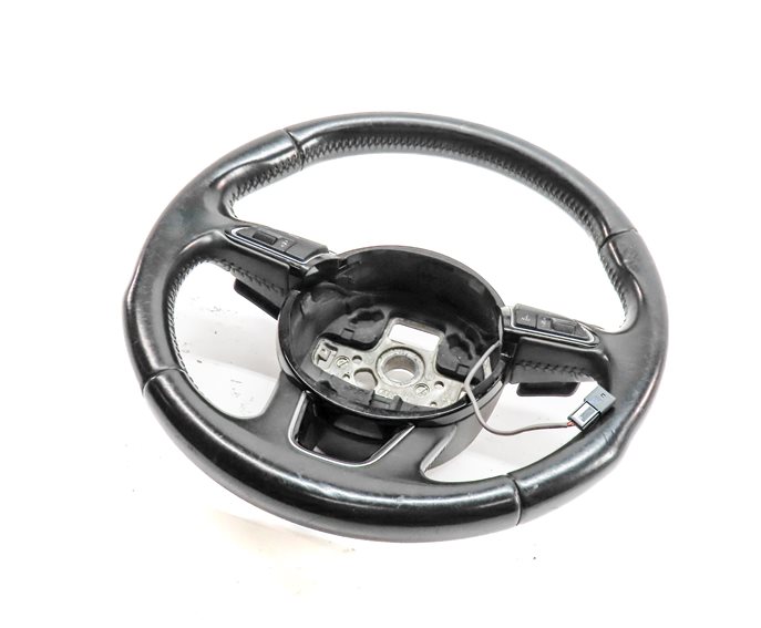 13-17 AUDI Q5 Q7 SQ5 B8 8R 4M 3 SPOKE STEERING WHEEL w/ SWITCH BUTTONS & PADDLES