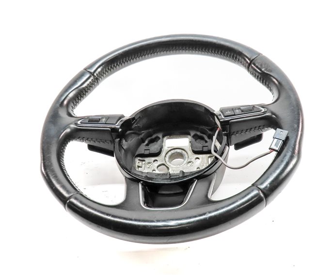 Thumbnail 2: 13-17 AUDI Q5 Q7 SQ5 B8 8R 4M 3 SPOKE STEERING WHEEL w/ SWITCH BUTTONS & PADDLES