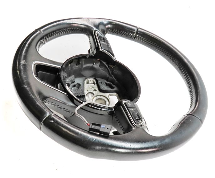 Thumbnail 4: 13-17 AUDI Q5 Q7 SQ5 B8 8R 4M 3 SPOKE STEERING WHEEL w/ SWITCH BUTTONS & PADDLES