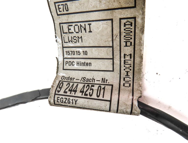 Thumbnail 5: 2012 BMW X5 (E70) REAR PARK ASSIST PDC DISTANCE CONTROL WIRE SENSOR SET/4 (Gray)