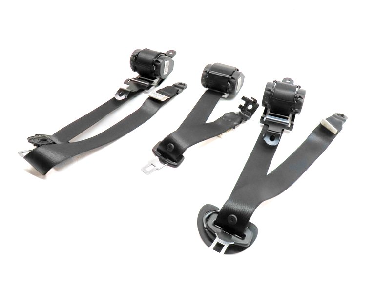 12 BMW X5 (E70) REAR 2ND ROW LEFT CENTER RIGHT SEATBELT RETRACTOR SET/3 (Black)