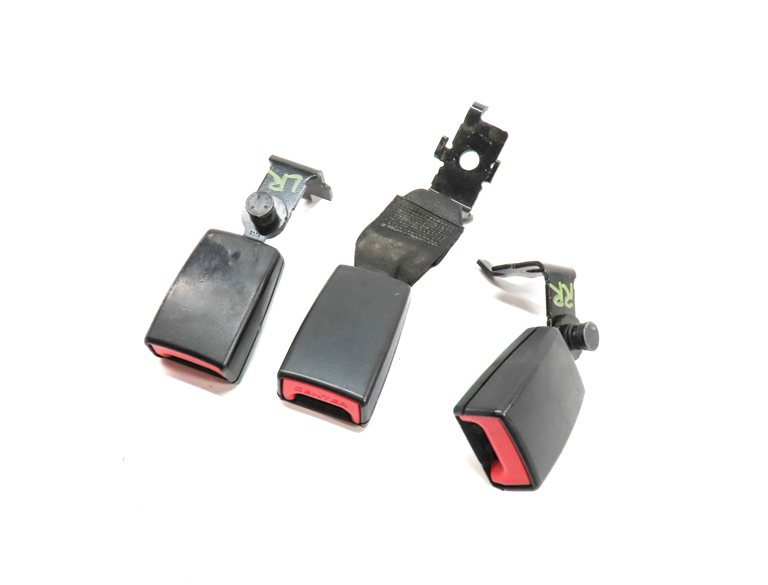 12 BMW X5 E70 REAR 2ND ROW LEFT CENTER RIGHT SEAT SEATBELT BUCKLE RECEIVER SET/3