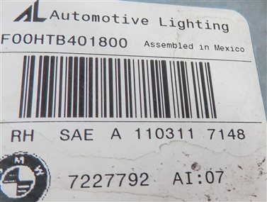 Thumbnail 6: 2011-2013 BMW X5 X5M (E70) RIGHT PASSENGER REAR OUTER TAILLIGHT BRAKE LIGHT LAMP