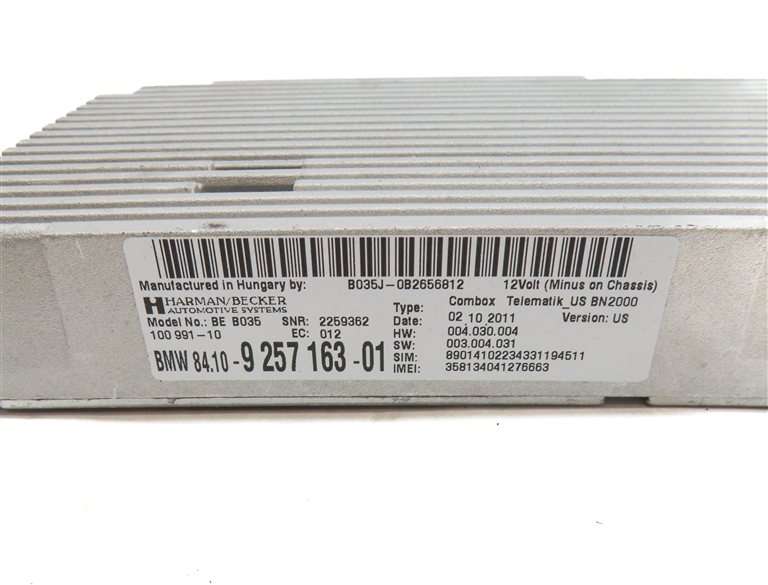Thumbnail 6: 10-14 BMW 335i X5 X6 (E70 E71 E90) BLUETOOTH TELEMATICS COMBOX CONTROL MODULE