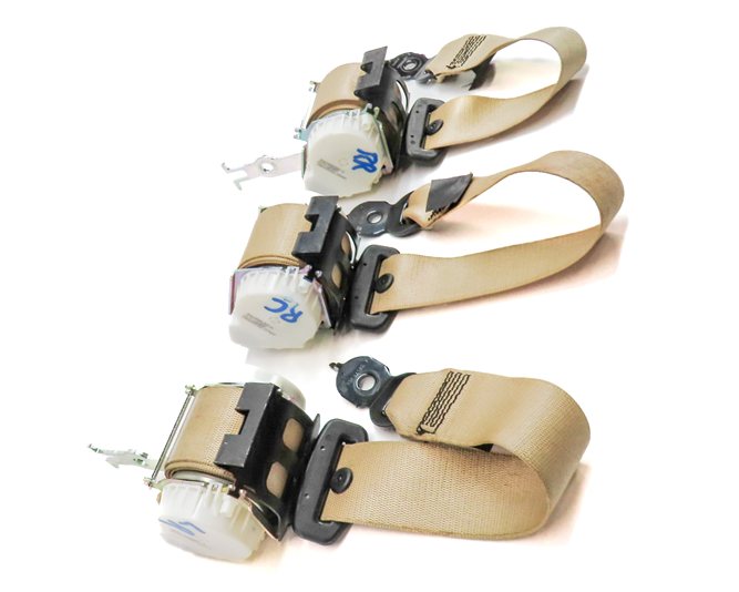 Thumbnail 3: 2012 BMW 535I (F10) REAR LEFT CENTER RIGHT SEAT SEATBELT RETRACTOR SET/3 (Beige)