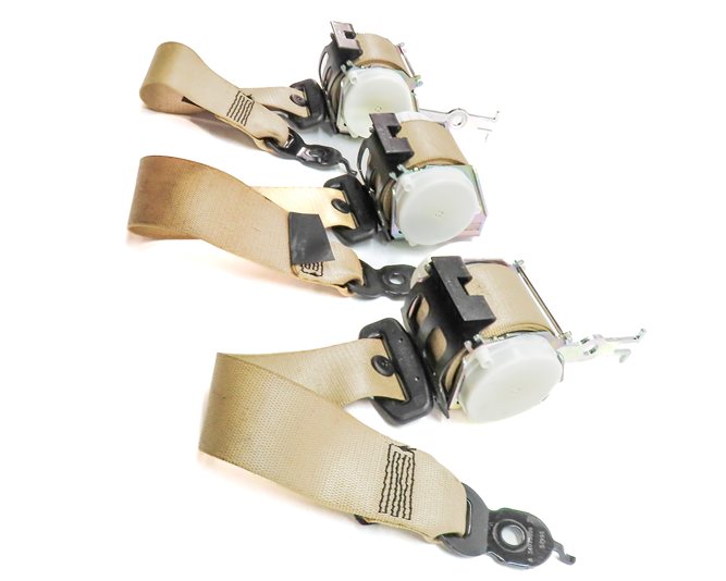 Thumbnail 4: 2012 BMW 535I (F10) REAR LEFT CENTER RIGHT SEAT SEATBELT RETRACTOR SET/3 (Beige)