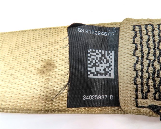 Thumbnail 8: 2012 BMW 535I (F10) REAR LEFT CENTER RIGHT SEAT SEATBELT RETRACTOR SET/3 (Beige)