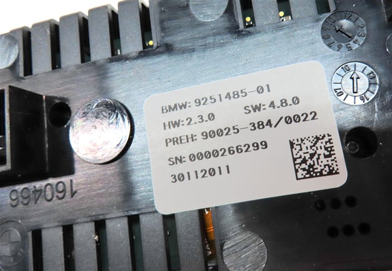 Thumbnail 8: 2010-2019 BMW 528i 535i 550i 740i 750i 760i (F01 F06 F10) REAR TEMPERATURE PANEL