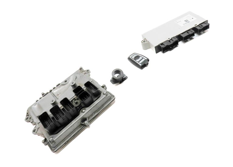 Thumbnail 3: 11-12 BMW 535i 535iGT X3 (F06 F07 F10) 3.0L N55 ENGINE DME CAS-4 MODULE KEY SET