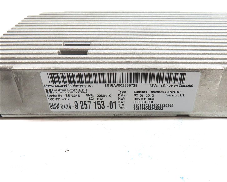 Thumbnail 8: 2012 BMW 535I (F10) COMMUNICATIONS TELEMATICS COMBOX CONTROL MODULE