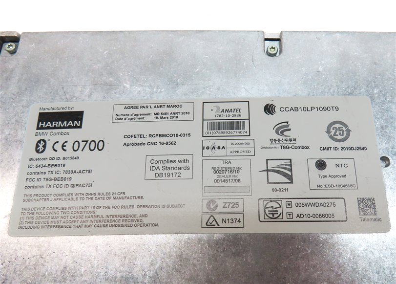 Thumbnail 9: 2012 BMW 535I (F10) COMMUNICATIONS TELEMATICS COMBOX CONTROL MODULE