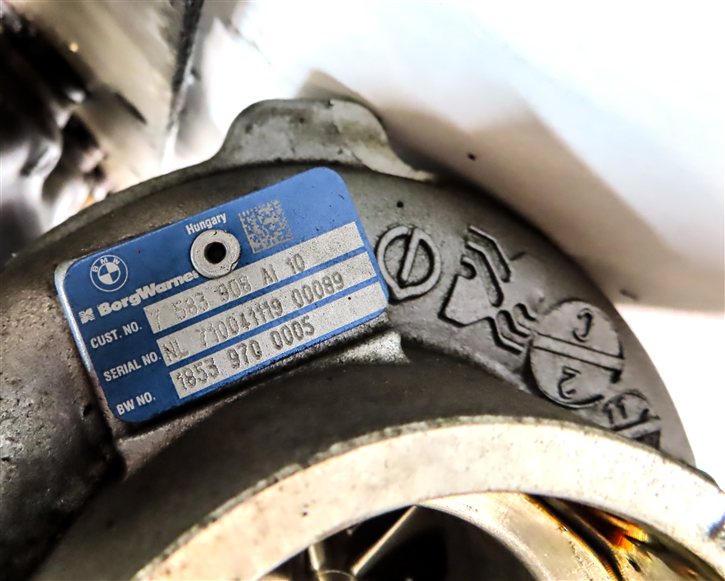 Thumbnail 7: 11-15 BMW 535i 535iGT 640i 740i (F01 F06 F07 F10) 3.0L N55 TURBO TURBOCHARGER