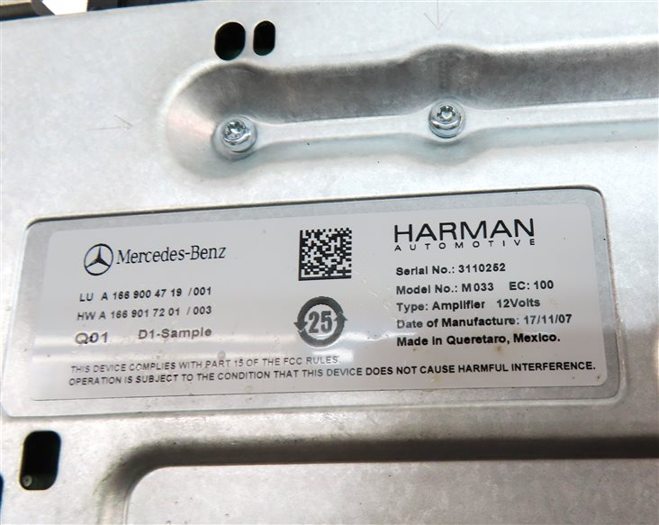 Thumbnail 8: 14-19 MERCEDES E GL ML SL CLS SLS (W212 W166 X166 W218) HARMAN KARDON AMPLIFIER