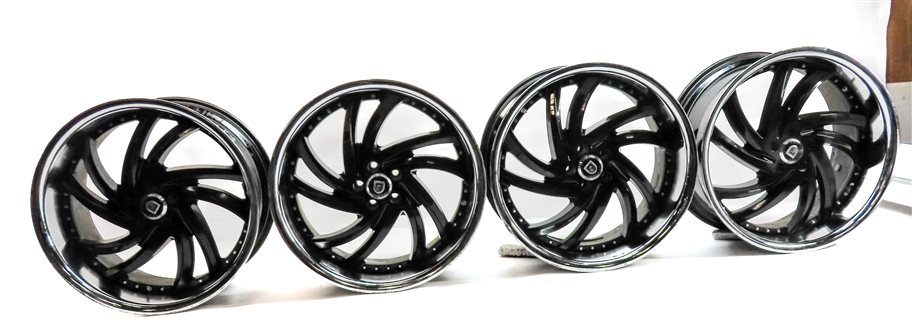 Thumbnail 2: 13 MERCEDES GL450 (X166) LEXANI 22X10 INCH TURBINE SS CHROME LIP WHEEL RIM SET/4