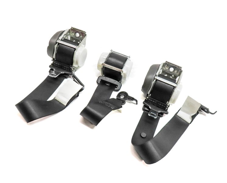 2014 BMW X3 (F25) REAR LEFT CENTER RIGHT SEAT SEATBELT RETRACTOR SET/3 (Black)