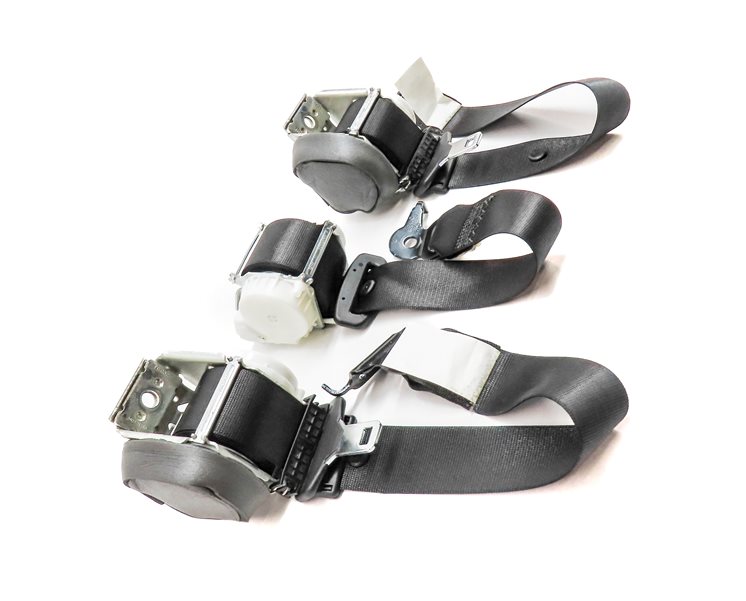 Thumbnail 4: 2014 BMW X3 (F25) REAR LEFT CENTER RIGHT SEAT SEATBELT RETRACTOR SET/3 (Black)
