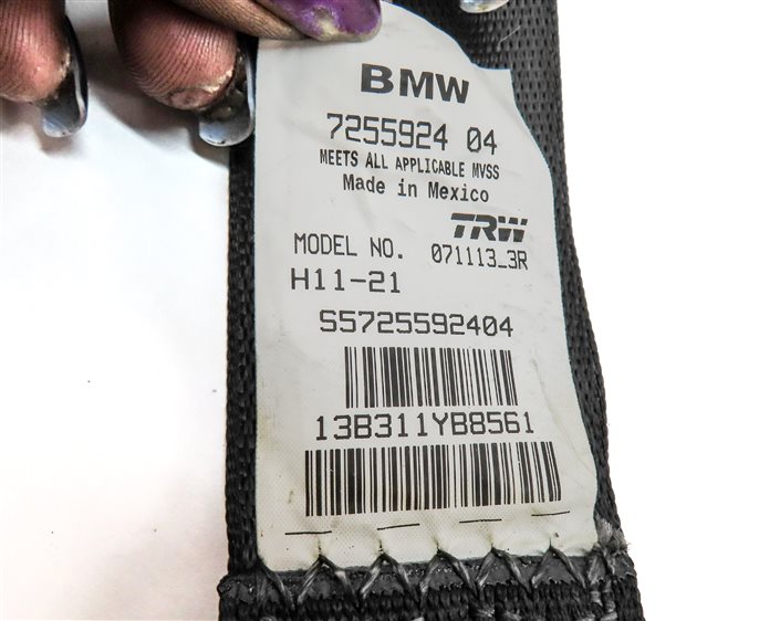 Thumbnail 8: 2014 BMW X3 (F25) REAR LEFT CENTER RIGHT SEAT SEATBELT RETRACTOR SET/3 (Black)